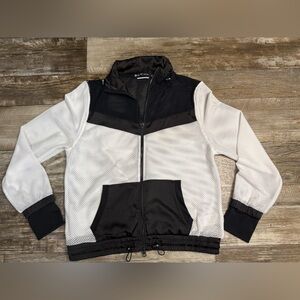 Blanc Noir Black and White Mesh Women’s Jacket